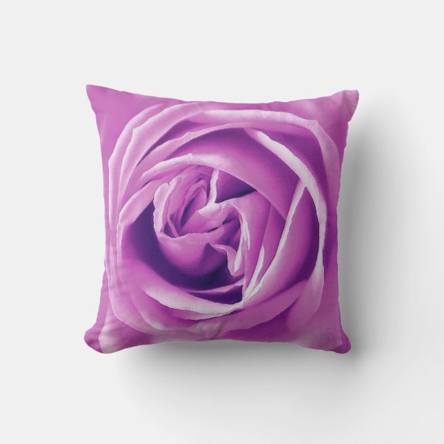 Lavender rose print cushion (Front)