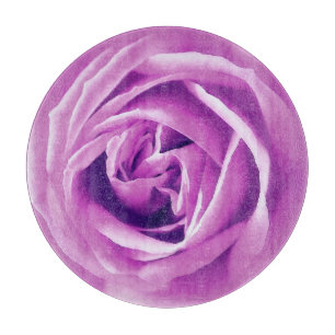 Lavender rose print cutting board