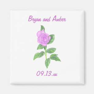 Lavender Rose Save the date wedding magnets