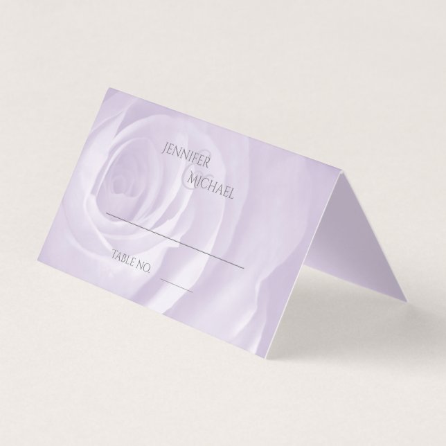 lavender rose simple elegant wedding guest table (Front)