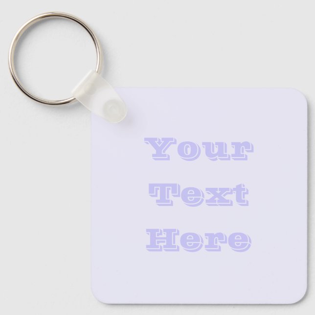 Lavender Rose Soft Pale White Pastel Solid Colour Key Ring (Front)