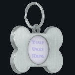 Lavender Rose Soft Pale White Pastel Solid Colour Pet ID Tag<br><div class="desc">Bone Shaped Pet ID Identification Tag printed with Lavender Rose Soft Pale White Pastel Solid Colour background illustration and select products by TheFabricSeal print on demand shop at Zazzle.com #ZazzleMade https://www.zazzle.com/store/thefabricseal TheFabricSeal©️Original.  Whimsical yet elegant, lavender roses are as playful as they are beautiful. When someone has swept you away and...</div>