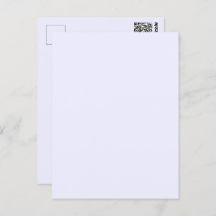 Lavender Rose Soft Pale White Pastel Solid Colour Postcard