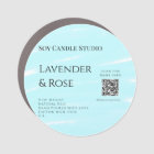 Lavender rose soy candle business add q r code tex