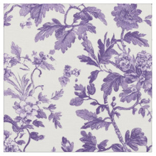 Lavender Rose Toile Pattern Fabric