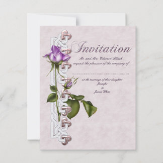 Lavender Rose Wedding Suite Invitation