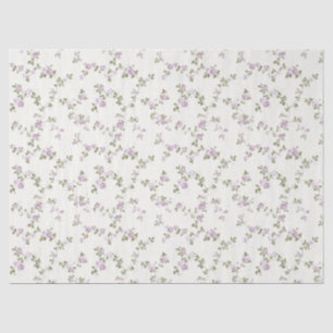Lavender Roses Ivory Shabby Gift Wrap Tissue Paper