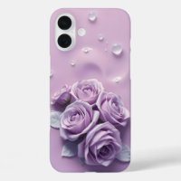 Lavender Roses on Lilac Mist iPhone Case