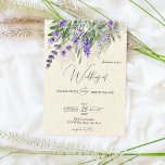 Lavender rustic countryside vintage wedding QR  Invitation<br><div class="desc">Lavender and sage rustic countryside vintage QR RSVP code wedding invitation template.</div>