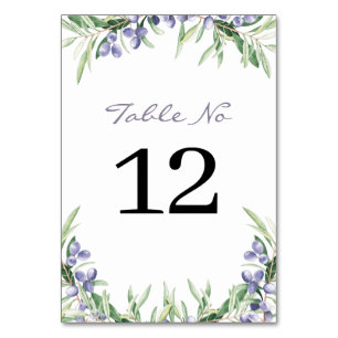 Lavender Rustic Tree Seating Plan Wedding Table Number