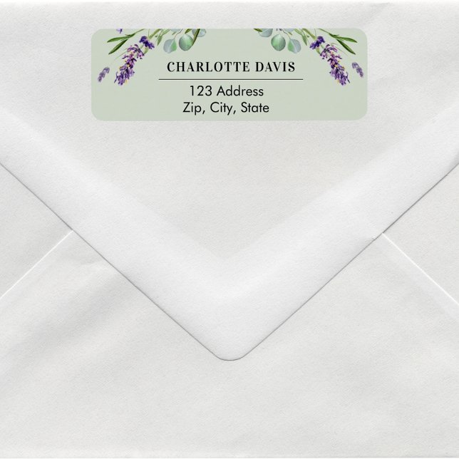 Lavender sage green eucalyptus return address (Creator Uploaded)