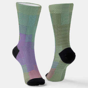 Lavender Sage Plaid  Socks