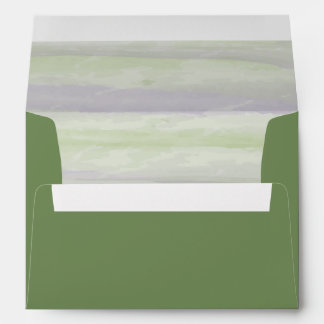 Lavender & Sage Watercolor Wedding Invitation Envelope