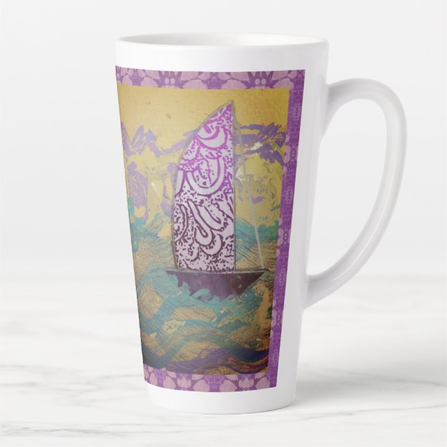 Lavender Sail Latte Mug (Right)