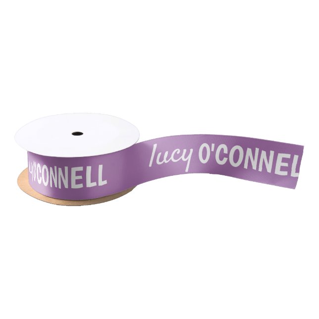 Lavender Satin Ribbon - Personalised Ribbon (Spool)