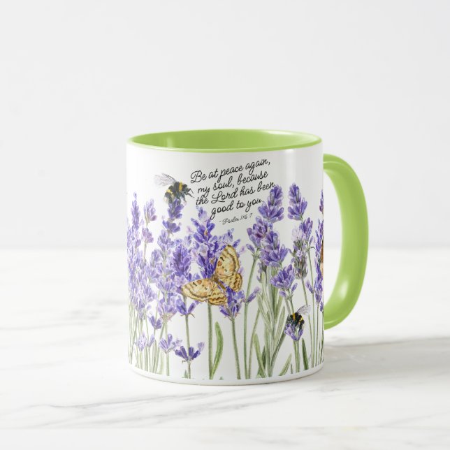 Lavender & Scripture Mug (Front Right)
