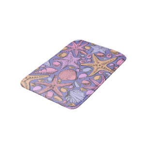 Lavender Seashell Fantasy Small Bath Mat