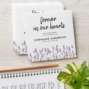 Lavender Seed Packet Funeral Memorial Envelope