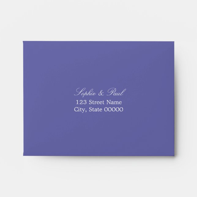 Lavender Self Addressed RSVP Envelope (Front)