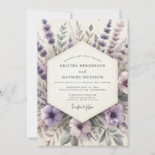 Lavender Serene Meadow Wedding Invitation