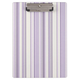 Lavender Shades Soft Ivory Stripes Clipboard