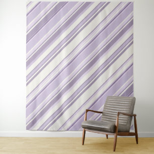 Lavender Shades Soft Ivory Stripes Tapestry