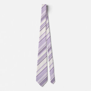  Lavender Shades Soft Ivory Stripes Tie
