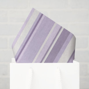 Lavender Shades Soft Ivory Stripes Tissue Paper