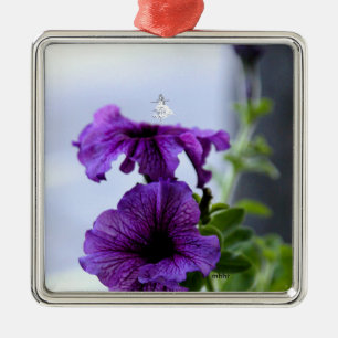Lavender Shadow Fairy Metal Ornament