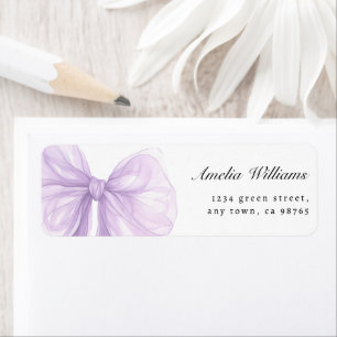 Lavender Sheer Bow Elegant Address