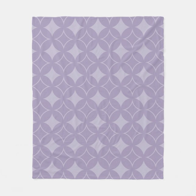 Lavender shippo pattern fleece blanket (Front)
