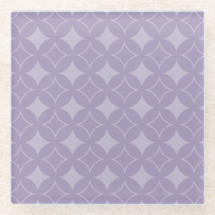 Lavender shippo pattern glass coaster