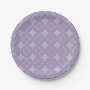 Lavender shippo pattern paper plate