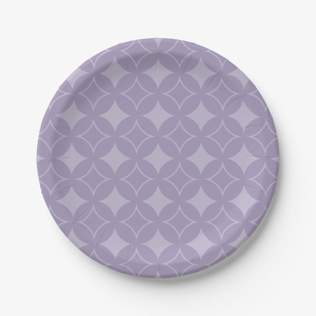 Lavender shippo pattern paper plate (Front)