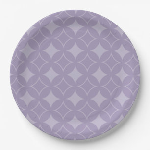 Lavender shippo pattern paper plate