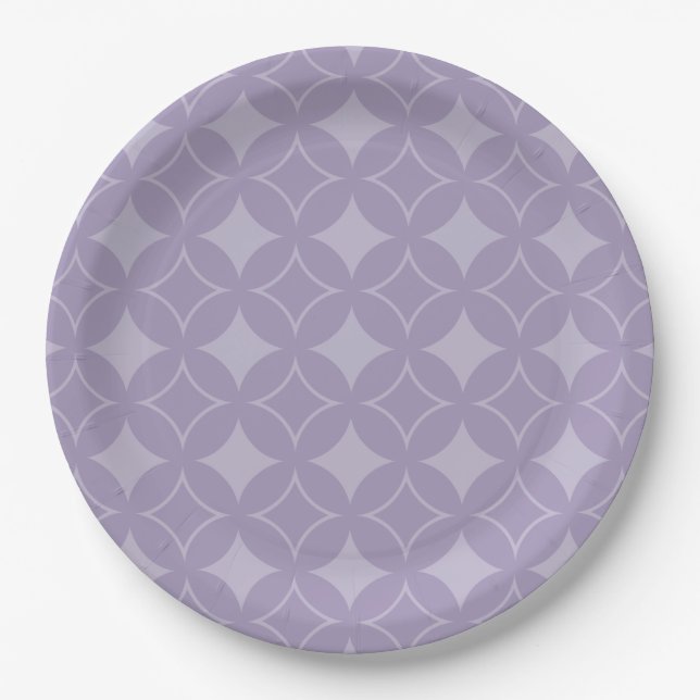 Lavender shippo pattern paper plate (Front)