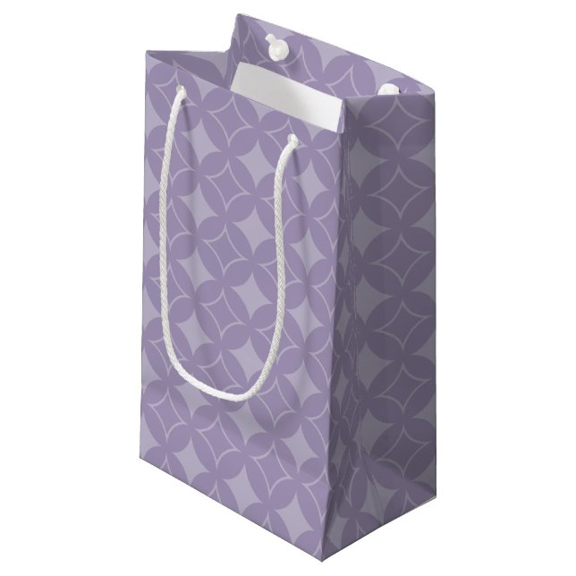 Lavender shippo pattern small gift bag (Front Angled)