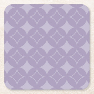 Lavender shippo pattern square paper coaster