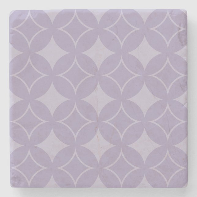 Lavender shippo pattern stone coaster (Front)