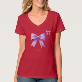 Lavender Silk Medical Bow T-Shirt