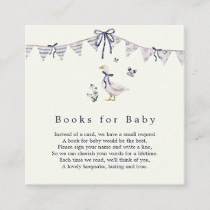 Lavender Silly Goose Books for Baby Enclosure Card
