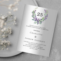 Lavender silver luxury 25th wedding anniversary