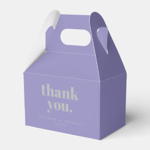 Lavender Silver Signature Thank you Favour Box