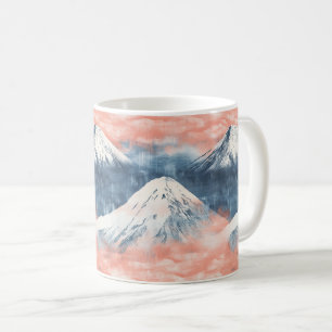 Lavender Silver Snow Mountain Sunset Pattern Coffee Mug