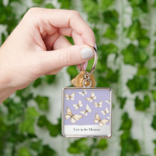 Lavender Skies & Butterflies  Key Ring