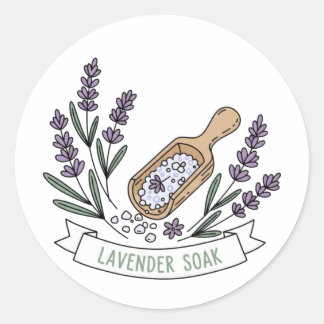 Lavender Soak Bath Salt Label | Spa