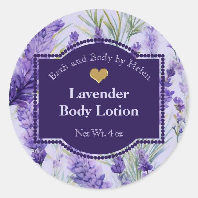 Lavender Soap Cosmetics Packaging Label (Front)