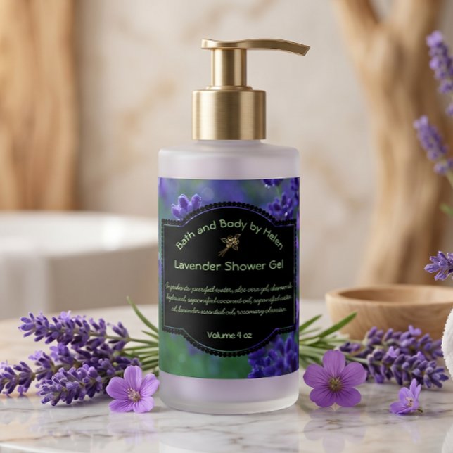 Lavender Soap Label - square with ingredients (Creator Uploaded)