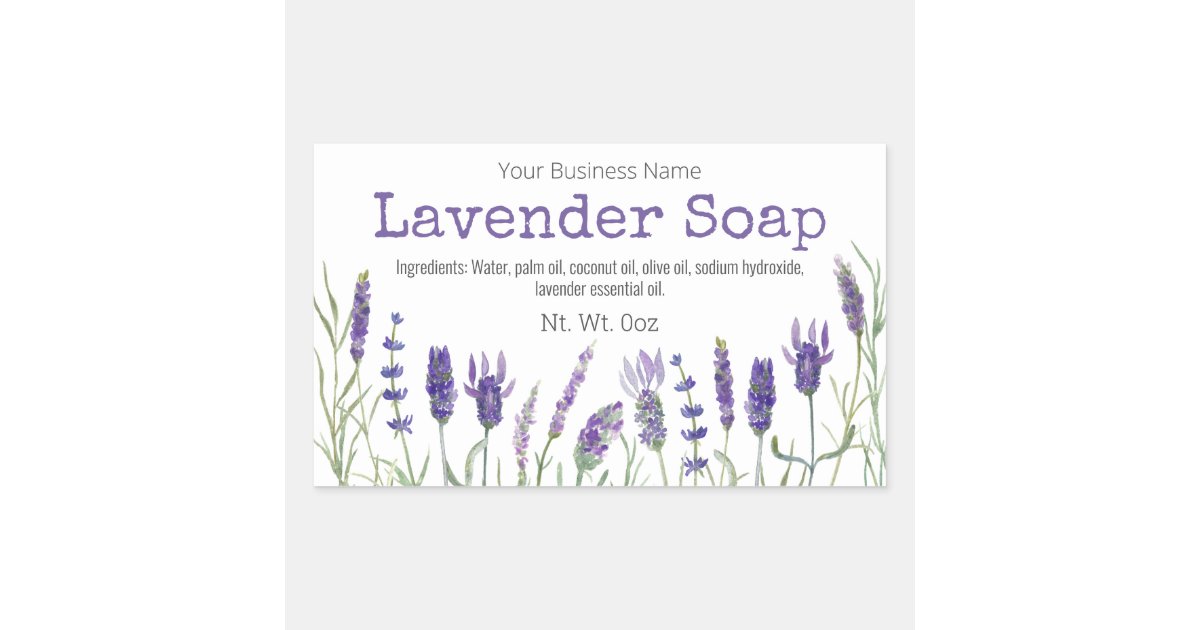 Lavender Soap Labels | Zazzle