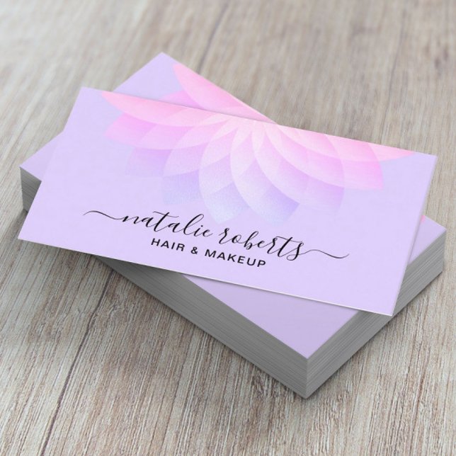 Lavender Spiral Floral Elegant Beauty Salon & Spa Business Card (Creator Uploaded)